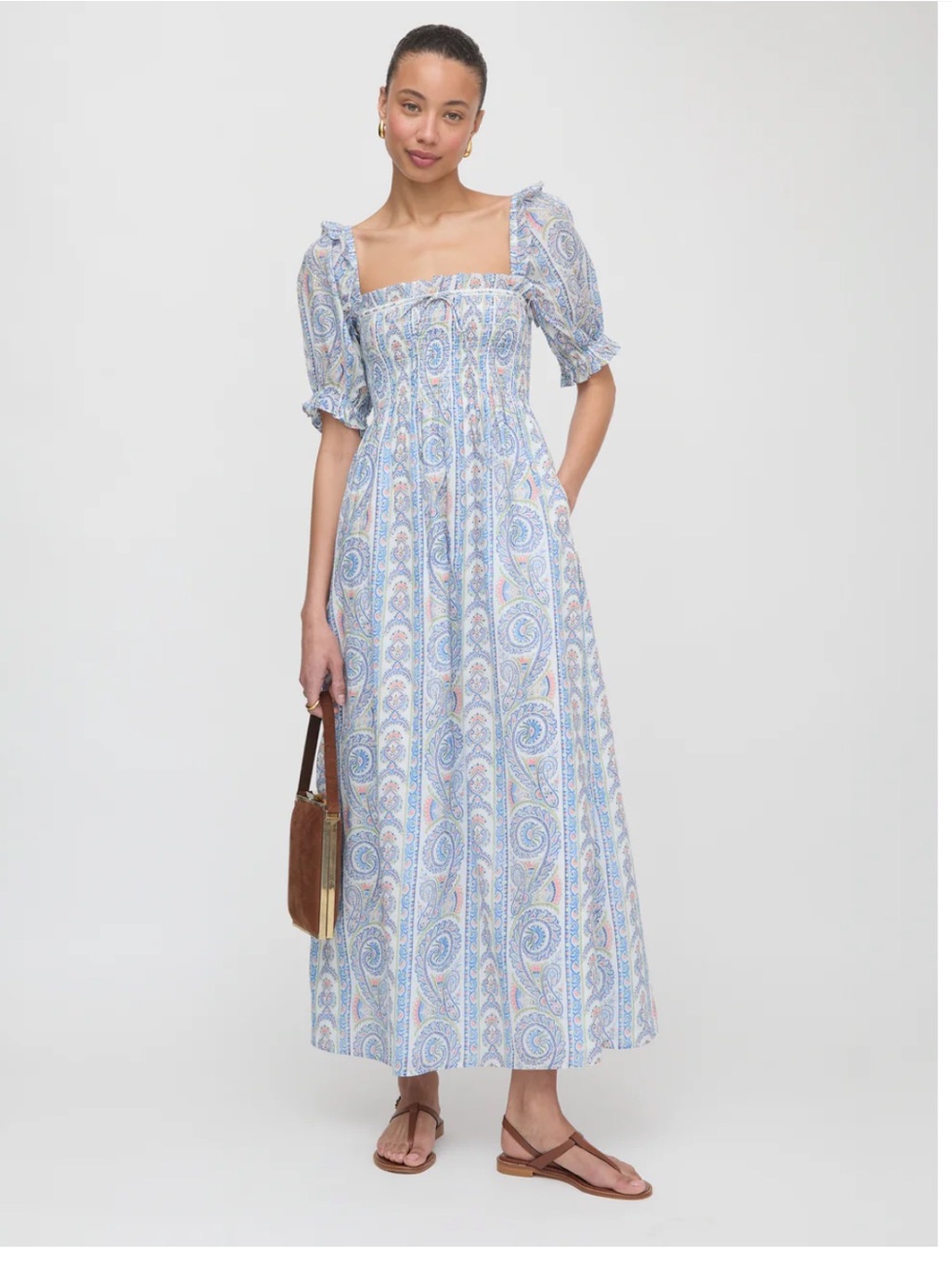Hill House The Scarlett Paisley Nap Midi Dress